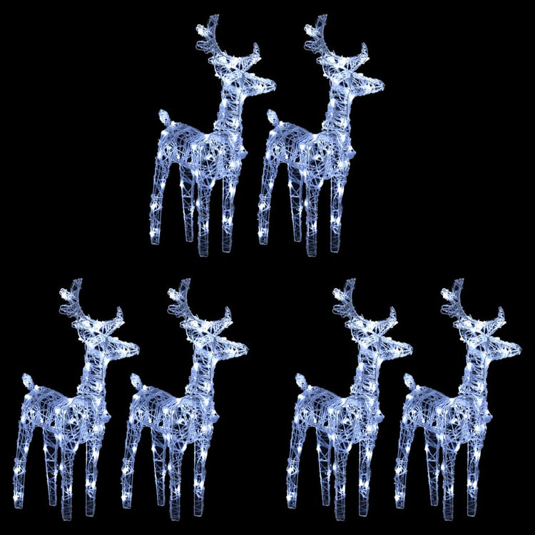 Vidaxl Weihnachten Tiere 6 St 240 LEDs Acrylkalt weiß
