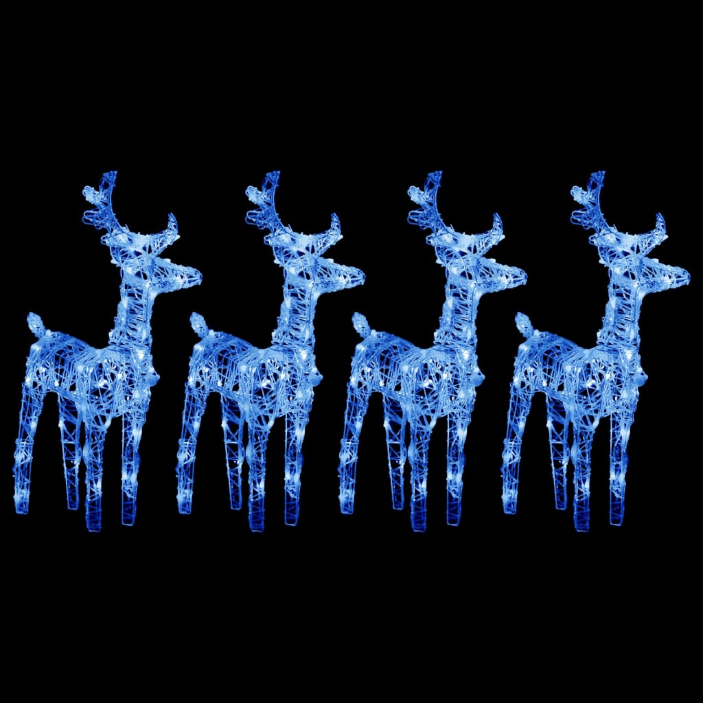 Vidaxl Weihnachten Tiere 4 St 160 LEDs Acrylblau