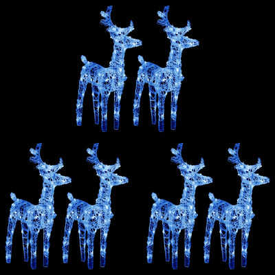 Vidaxl Weihnachten Tiere 6 St 240 LEDs Acrylblau