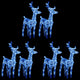 Vidaxl Weihnachten Tiere 6 St 240 LEDs Acrylblau