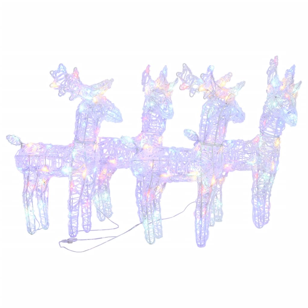 Vidaxl Weihnachten Tiere 4 ST 160 LEDs Acryl mehrschöpft