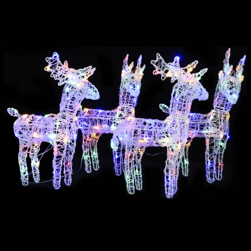 Vidaxl Weihnachten Tiere 4 ST 160 LEDs Acryl mehrschöpft