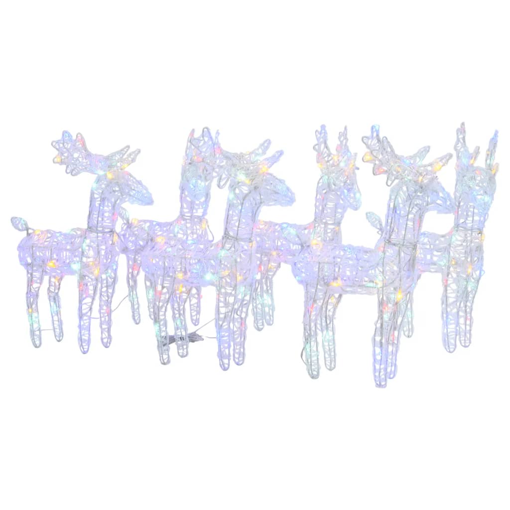 Vidaxl Weihnachten Tiere 6 ST 240 LEDs Acryl mehrschöpft