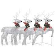 Vidaxl Weihnachten Tiere 4 St 80 LEDs Silberfarbe - afbeelding 2