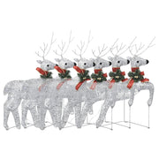 Vidaxl Weihnachten Tiere 6 St 120 LEDs Silber - afbeelding 2