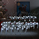Vidaxl Weihnachten Tiere 6 St 120 LEDs Silber - afbeelding 1