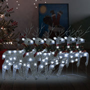 Vidaxl Weihnachten Tiere 6 St 120 LEDs Silber - afbeelding 1