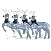 Vidaxl Weihnachten Tiere 4 St 80 LEDs Weiß - afbeelding 2
