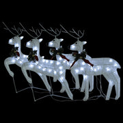 Vidaxl Weihnachten Tiere 4 St 80 LEDs Weiß - afbeelding 3
