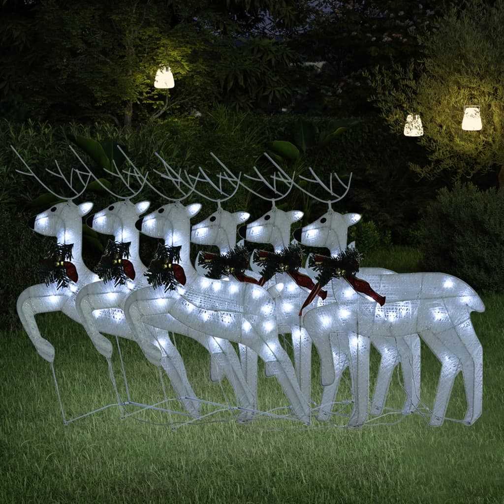 Vidaxl Weihnachten Tiere 6 St 120 LEDs Weiß