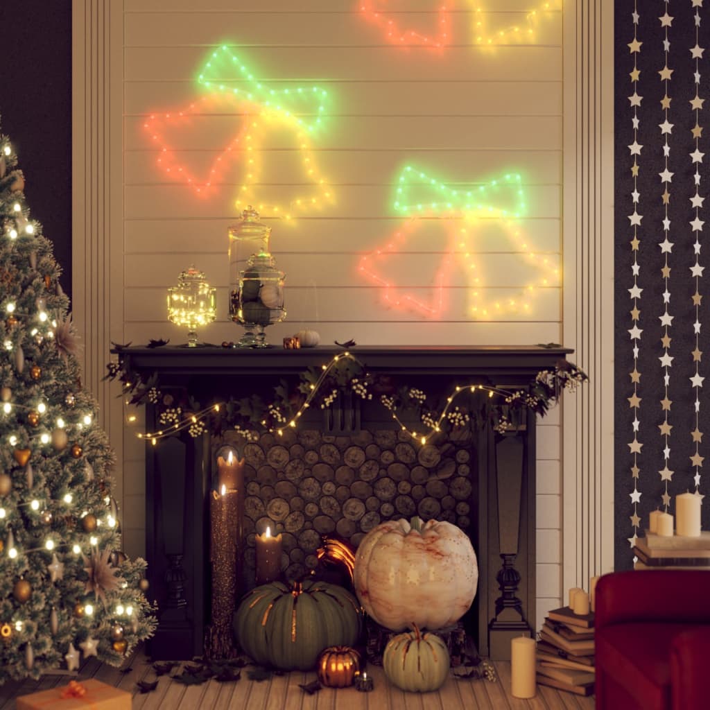 VidaXL Weihnachtsfigurenuhren mit 72 LEDs 2 Stück 50x56 cm