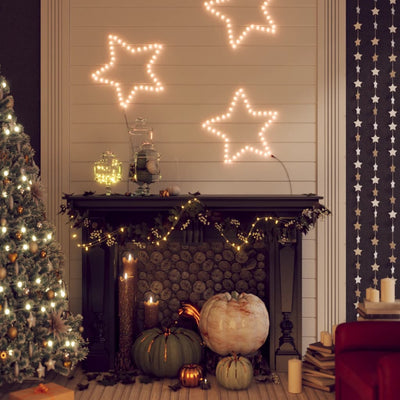 Vidaxl Christmas Figuren Sterne mit 48 LEDs 2 ST 56 cm warmes Weiß