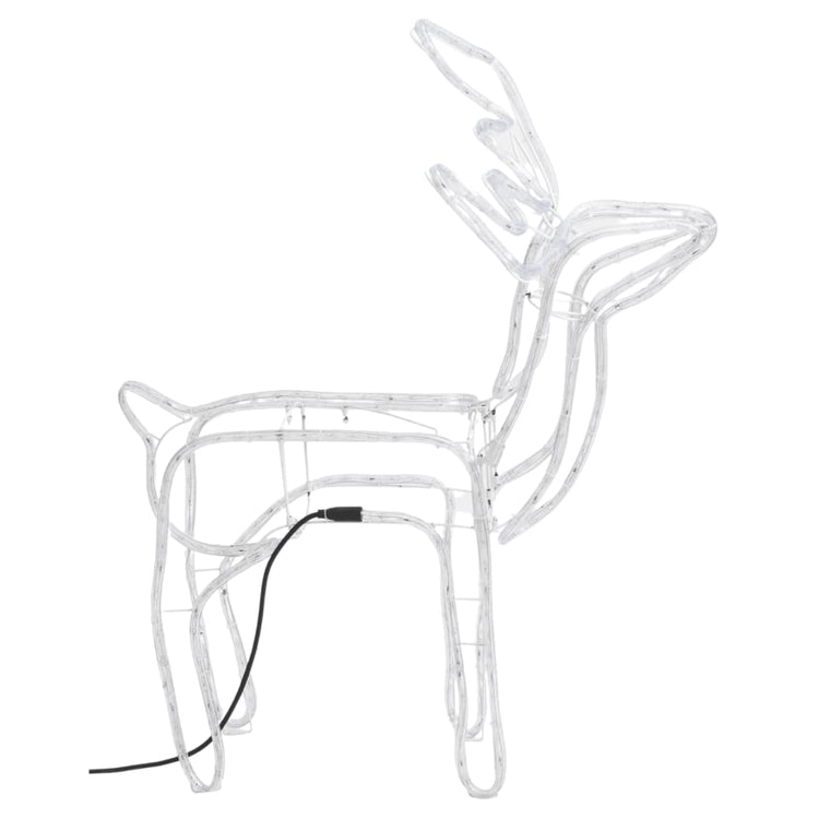 Vidaxl Weihnachten Figur Rendier 2 PCs 76x42x87 cm warmes Weiß