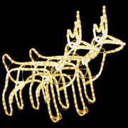 Vidaxl Weihnachten Figur Rendier 2 ST 60x30x60 cm warmes Weiß - afbeelding 2