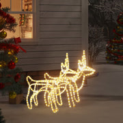 Vidaxl Weihnachten Figur Rendier 2 ST 60x30x60 cm warmes Weiß - afbeelding 1
