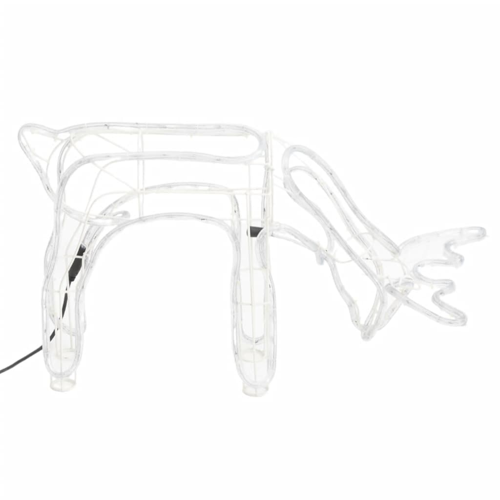 Vidaxl Weihnachten Figur Rendier 3 ST 73x31x45 cm warmes Weiß