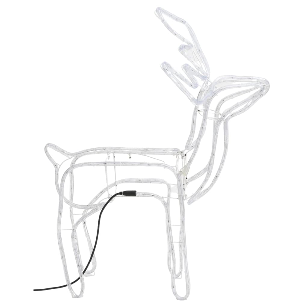 Vidaxl Weihnachten Figur Rendier 2 PCs 76x42x87 cm kalt weiß