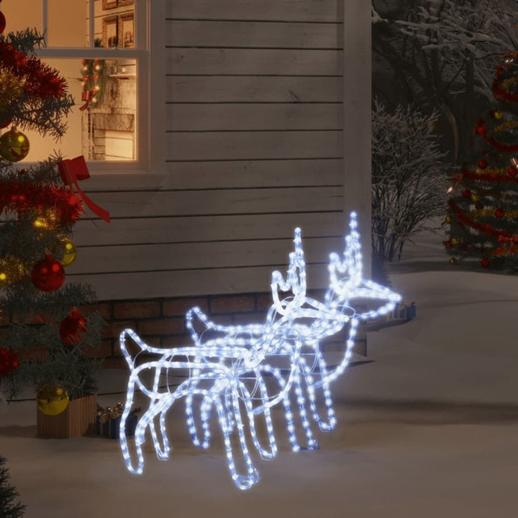 Vidaxl Weihnachten Figur Rendier 2 ST 60x30x60 cm kalt weiß