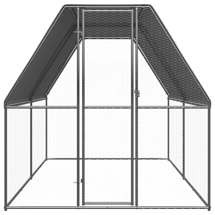 Vidaxl Buitenhok für Hühner 2x4x2 M verzinkte Stahl