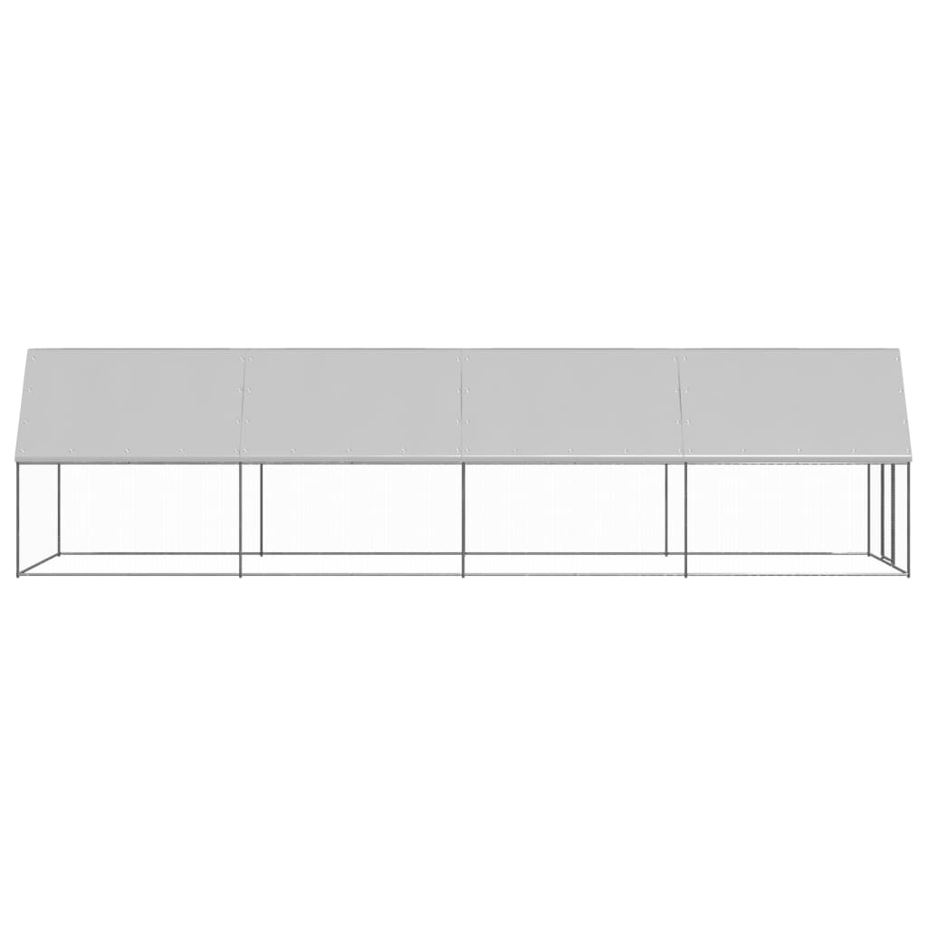 Vidaxl Buitenhok für Hühner 2x8x2 m verzinkter Stahl