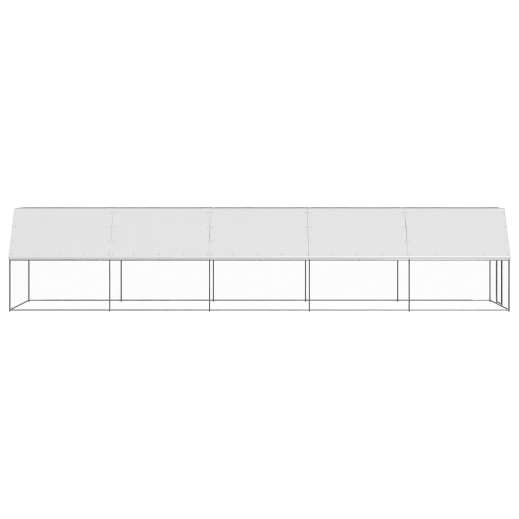 Vidaxl Buitenhok für Hühner 2x10x2 m verzinkter Stahl
