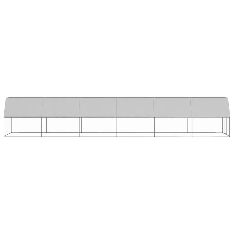 Vidaxl Buitenhok für Hühner 2x12x2 M verzinkte Stahl