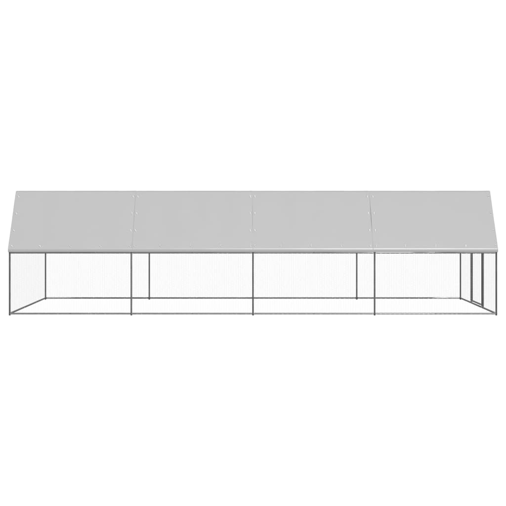 Vidaxl Buitenhok für Hühner 3x8x2 M verzinkte Stahl