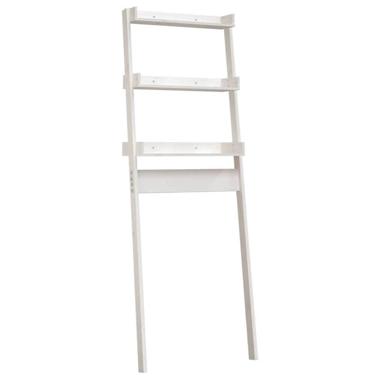 Vidaxl Toilettenregal 63,5x32x179 cm Festkiefer weiß weiß