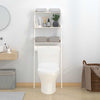 Vidaxl Toilettenregal 63,5x32x179 cm Festkiefer weiß weiß
