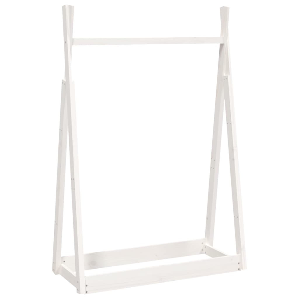 VIDAXL -Kleidungsregal 100x45x150 cm Festkiefer weiß