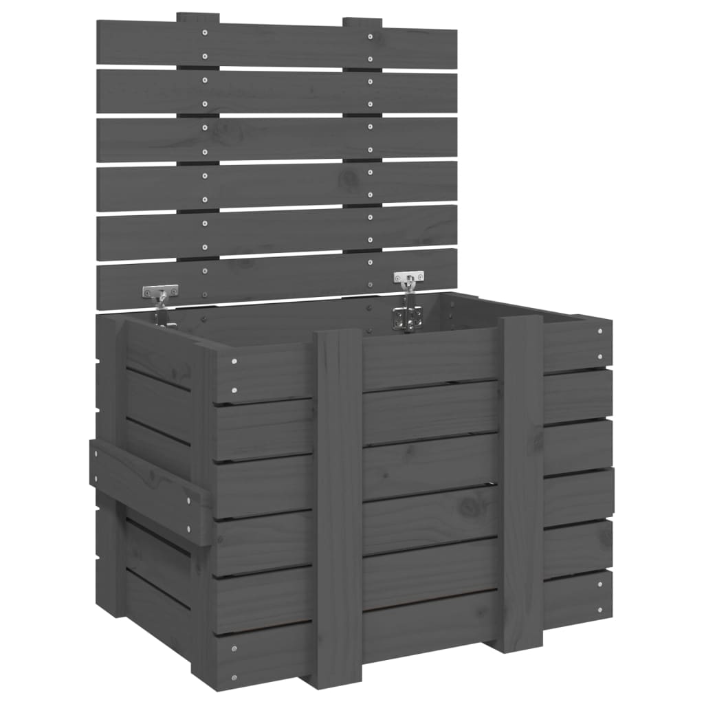 VIDAXL -Speicherbox 58x40.5x42 cm Festkieferngrau