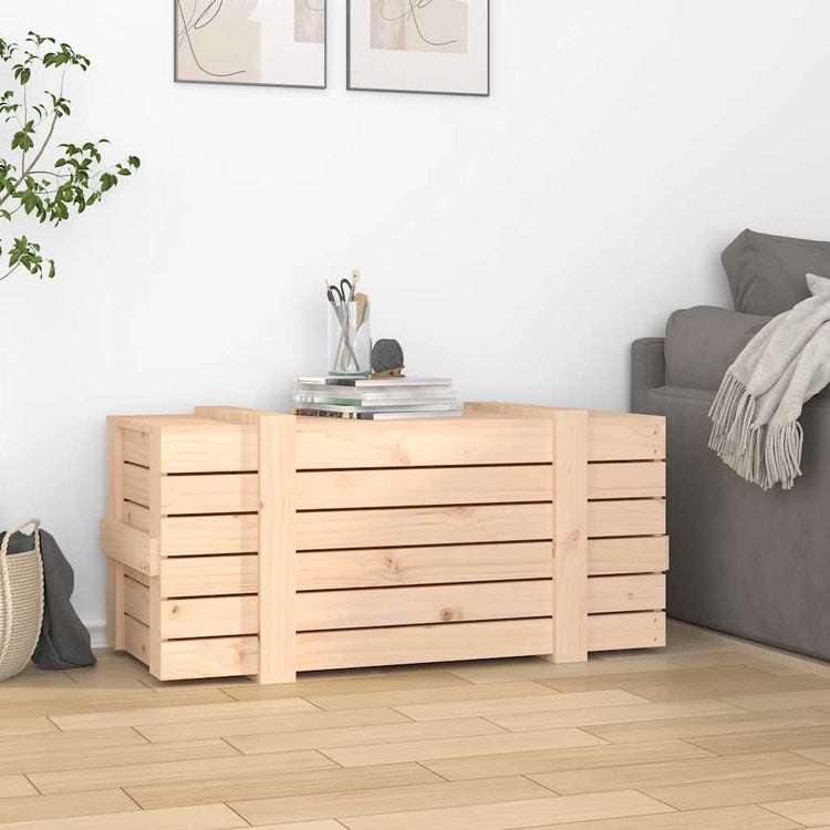 Vidaxx Aufbewahrungsbox 91x40,5x42 cm massives Kiefernholz