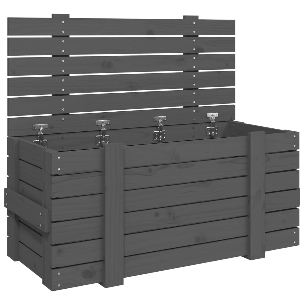 VIDAXL -Speicherbox 91x40.5x42 cm Festkiefergrau