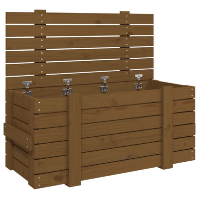 VIDAXL -Speicherbox 91x40.5x42 cm Festkiefer Honig braun