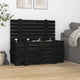 Vidaxl Storage Box 91x40.5x42 cm Festkiefer Holz schwarz