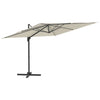 Vidaxl -schwimmendes Parasol mit Aluminiumpol 300x300 cm Sand weiß