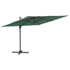 Vidaxl -schwimmendes Parasol mit Aluminiumpol 300x300 cm Grün