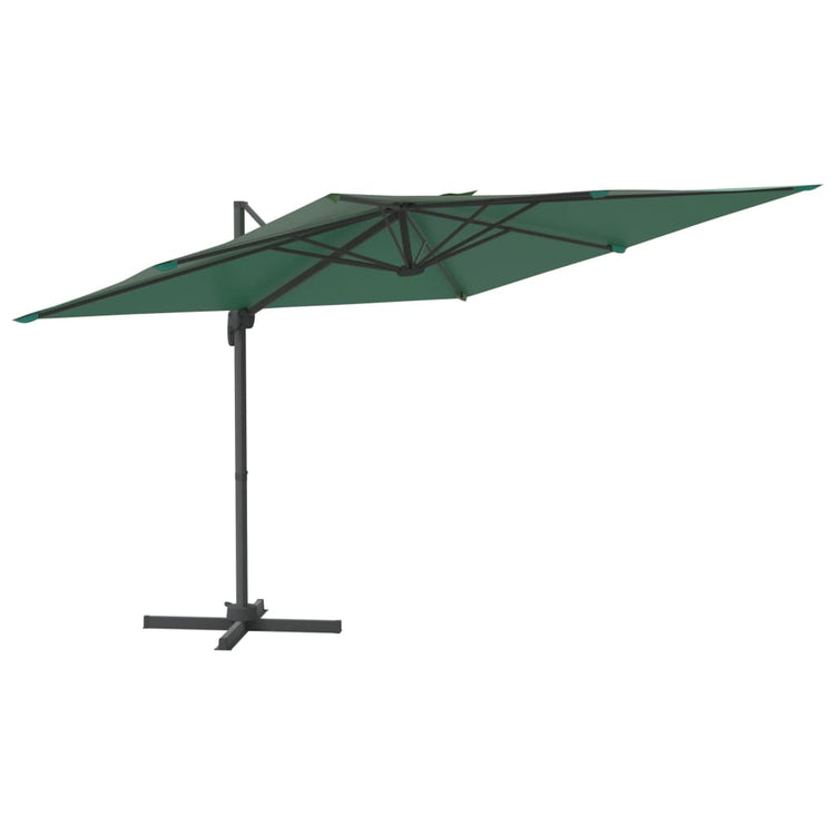 Vidaxl -schwimmendes Parasol mit Aluminiumpol 400x300 cm Grün