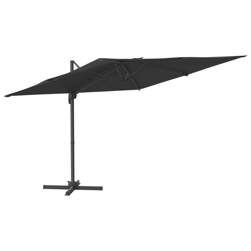 Vidaxl schwimmend Parasol mit LED -Beleuchtung 400x300 cm schwarz