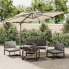 Vidaxl schwimmend Parasol mit Doppeldach 400x300 cm Sandweiß