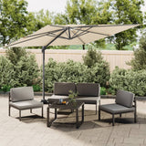 Vidaxl schwimmend Parasol mit Doppeldach 400x300 cm Sandweiß - afbeelding 1