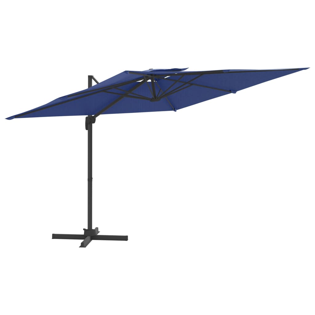 Vidaxl schwimmendes Parasol mit Doppeldach 300 x 300 cm Azure Blau