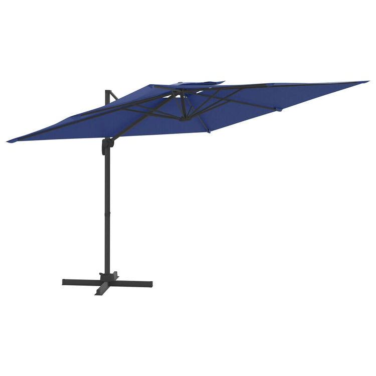 Vidaxl schwimmendes Parasol mit Doppeldach 300 x 300 cm Azure Blau
