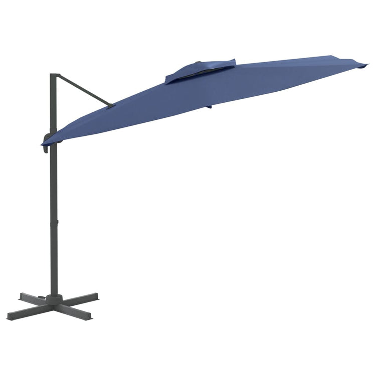 Vidaxl schwimmendes Parasol mit Doppeldach 300 x 300 cm Azure Blau