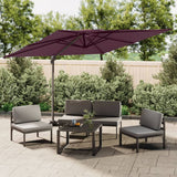 Vidaxl -schwimmendes Parasol mit Doppeldach 300x300 cm Burgunderrot - afbeelding 1