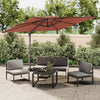 Vidaxl -schwimmendes Parasol mit Doppeldach 400x300 cm Terrakotta -gelöscht