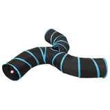 Vidaxx Katzentunnel 3-fach 25 cm Polyester Schwarz und Blau - afbeelding 2
