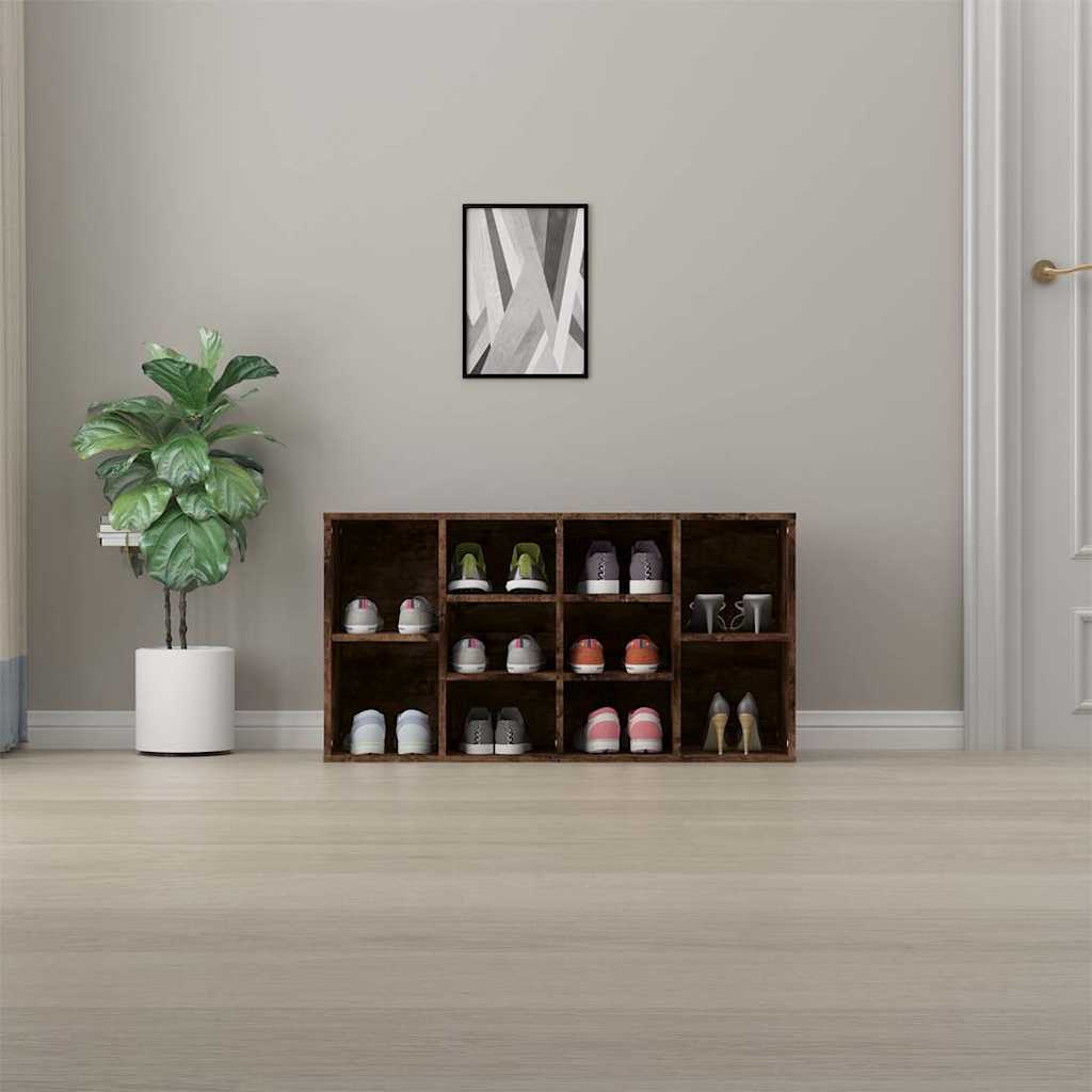 Vidaxx Schuhbank 103x30x55 cm verarbeitetes Holz, geräucherte Eiche