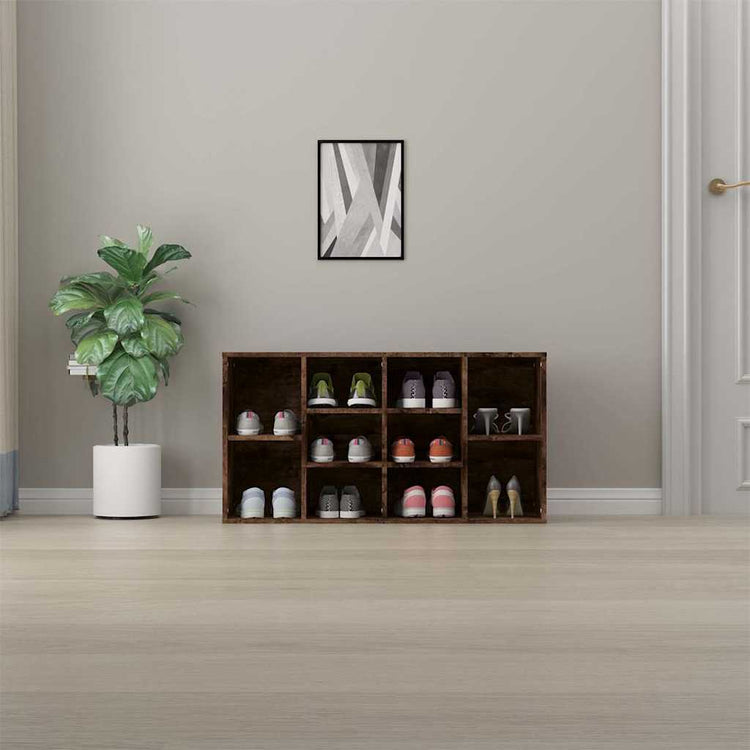 Vidaxx Schuhbank 103x30x55 cm verarbeitetes Holz, geräucherte Eiche