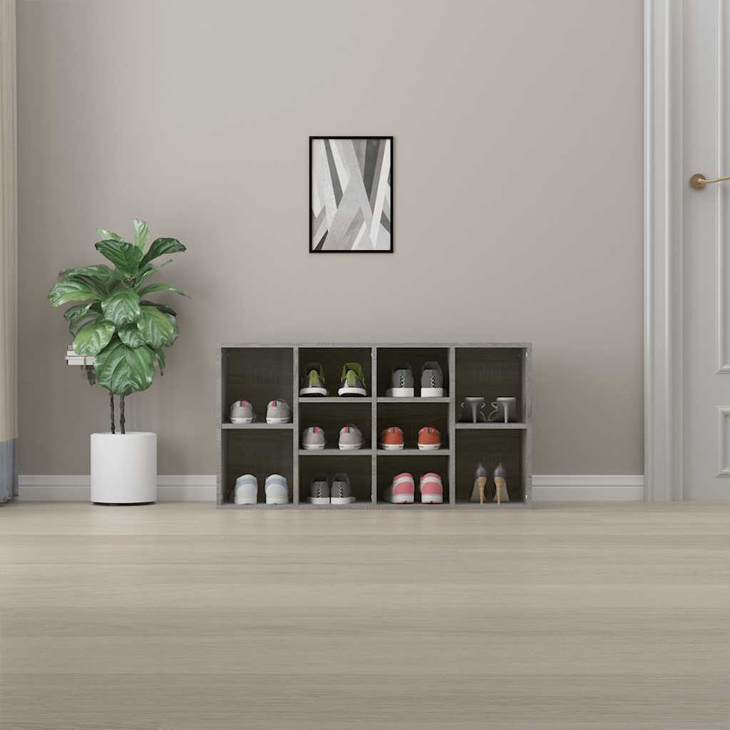 Vidaxx Schuhbank 103x30x55 cm Holzwerkstoff Sonoma-Eiche grau